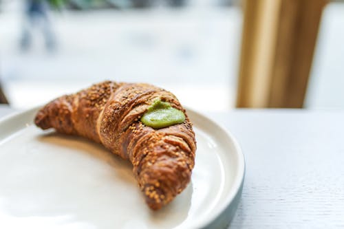 Free Close-Up Photo Of Croissant Stock Photo