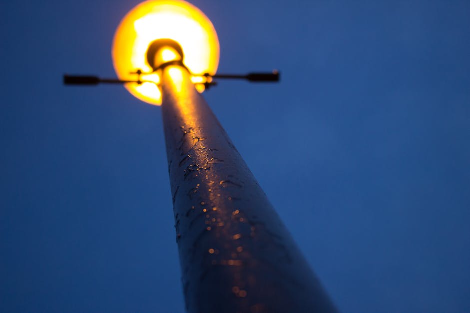 Free Stock Photo Of Lamp, Lamp Post, Night