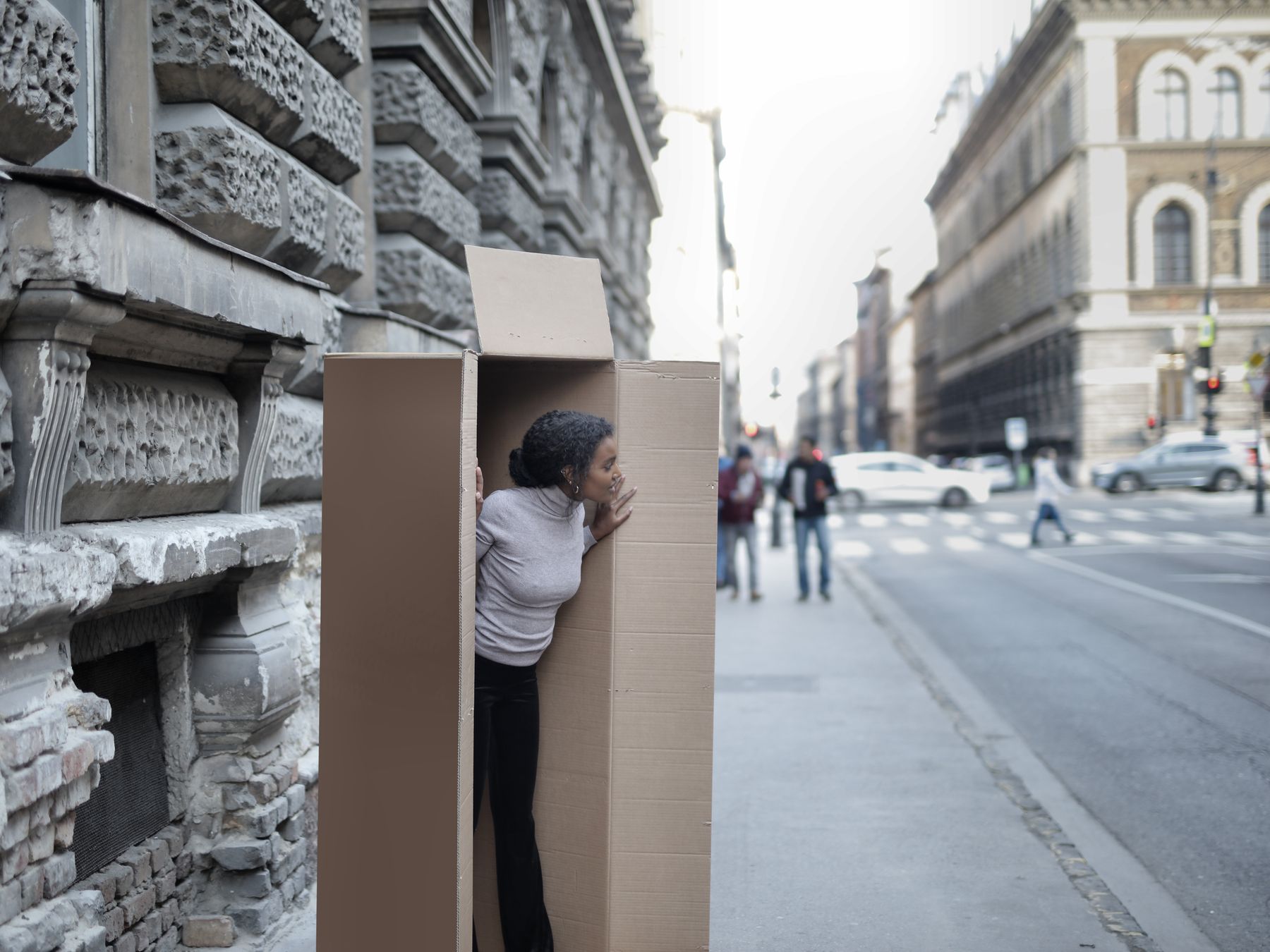 Rugby — movers carrying boxes for a flat move