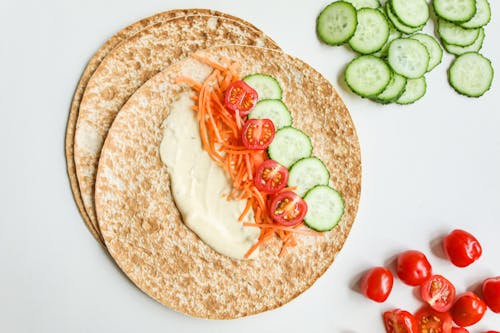 Free Photo Of Cucumber On Pita Bread Stock Photo