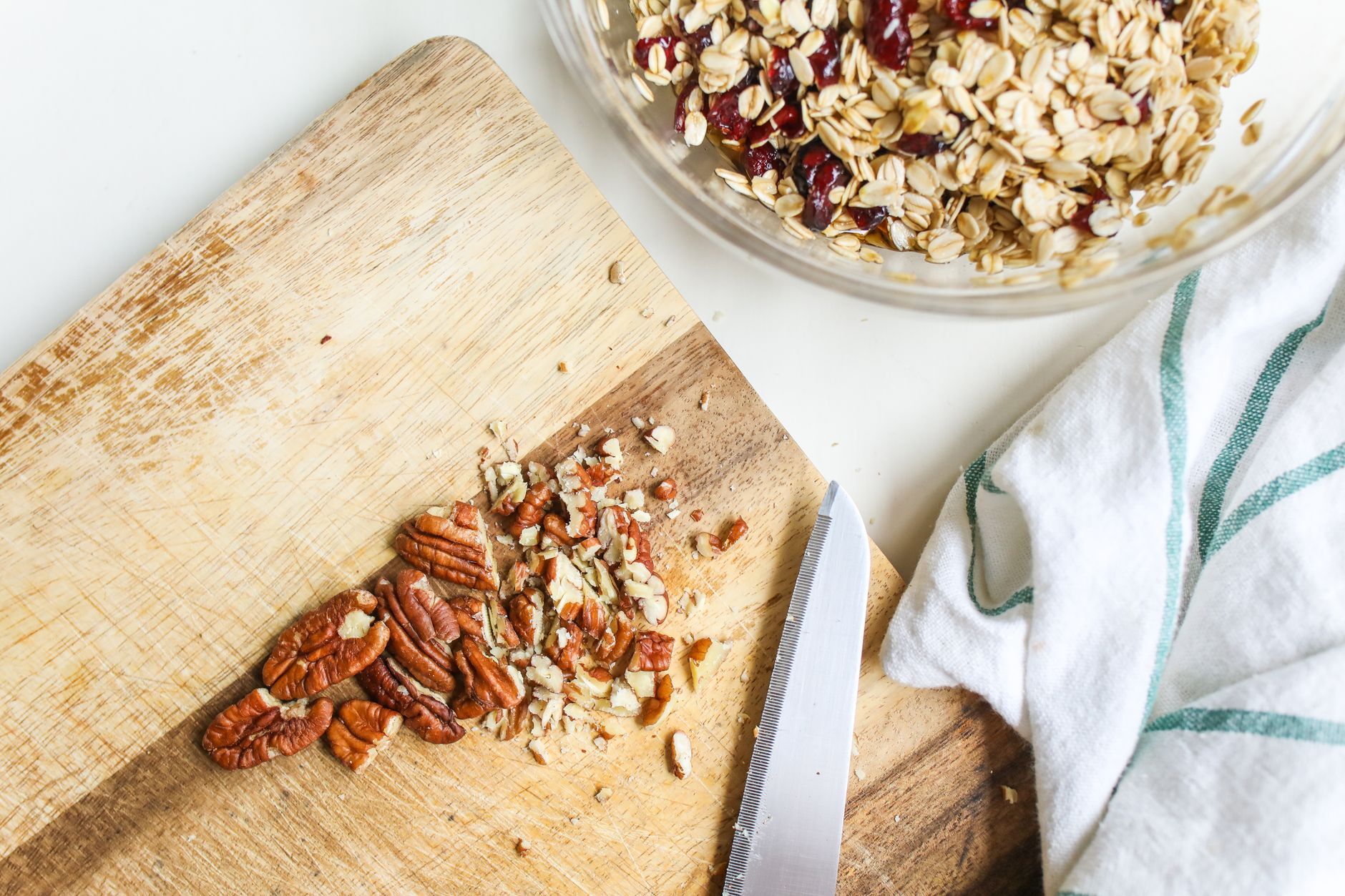 Bowl of stovetop smoked pecans ready to serve