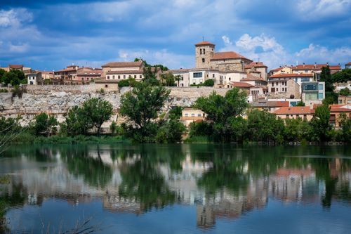 Free stock photo of medieval town, reflective water, river Stock Photo
