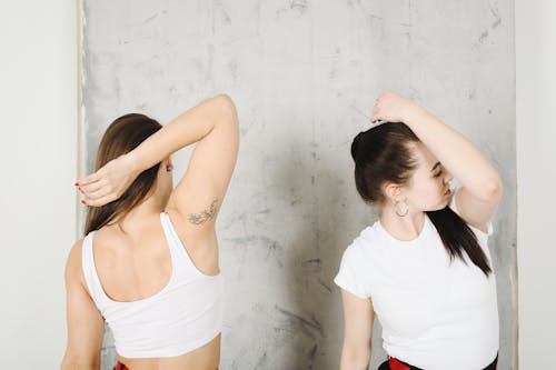 Woman in White Crop Top