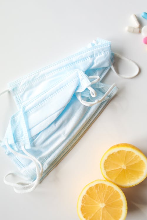 Face Masks on White Background