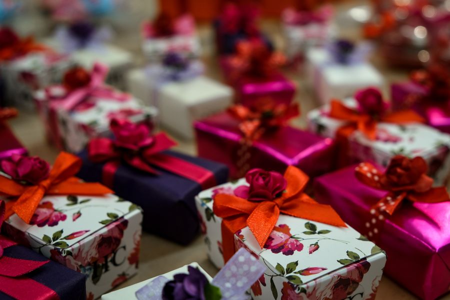 Colourful gift boxes