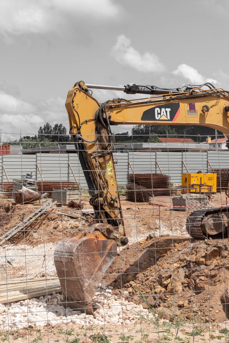 Excavator on jobsite