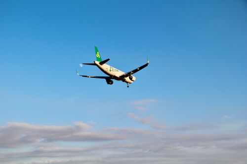 Free Airplane in clear sky during daytime, showcasing aviation and travel themes. Stock Photo