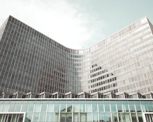 Low Angle View of Gray Concrete Building