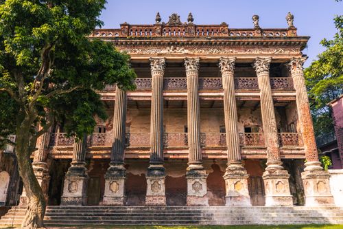 Free Ancient architectural ruins captured in the warm sunlight of Manikganj, Bangladesh. Stock Photo
