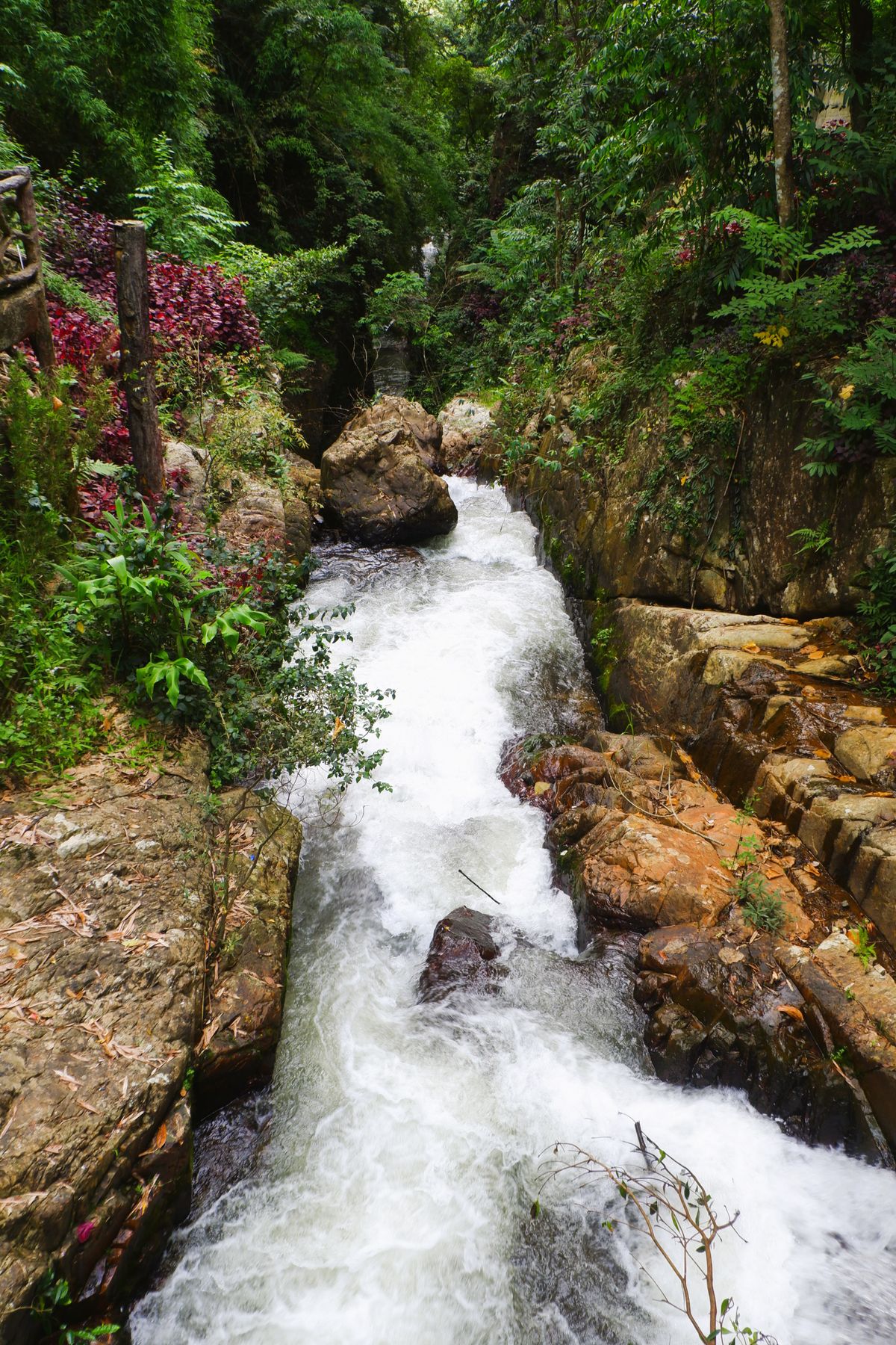 Waterfall scenery in Da Lat