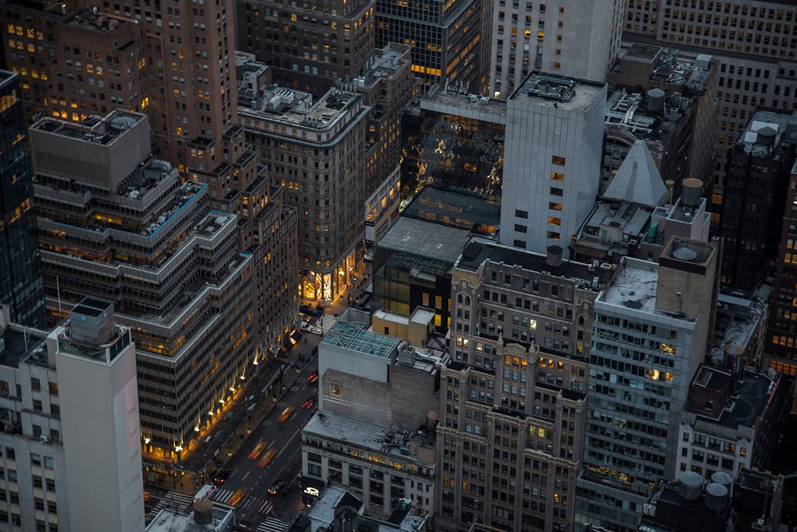 Aerial View Of City Buildings