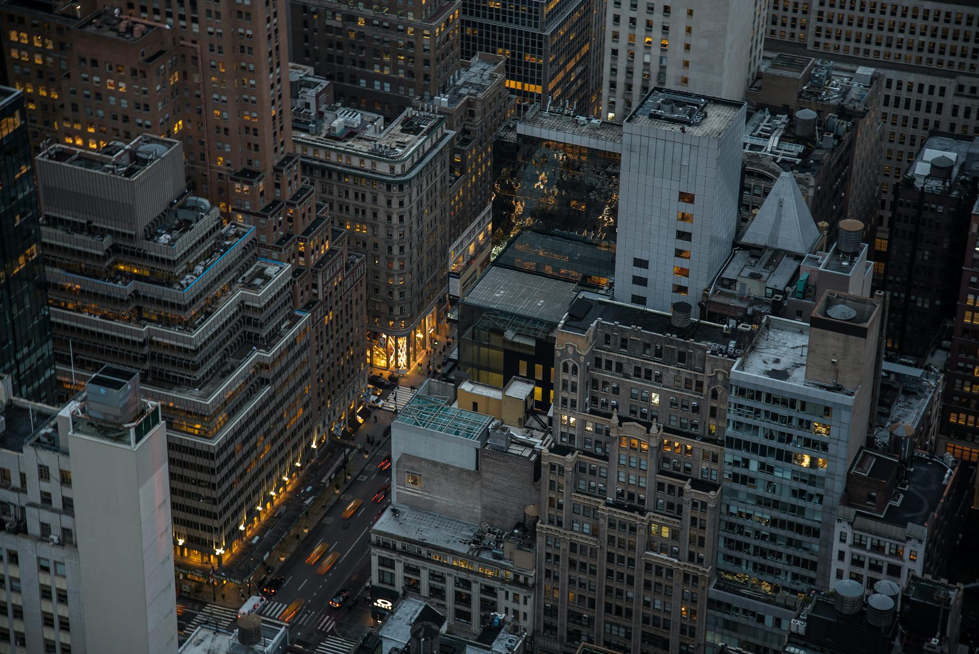 Aerial View Of City Buildings