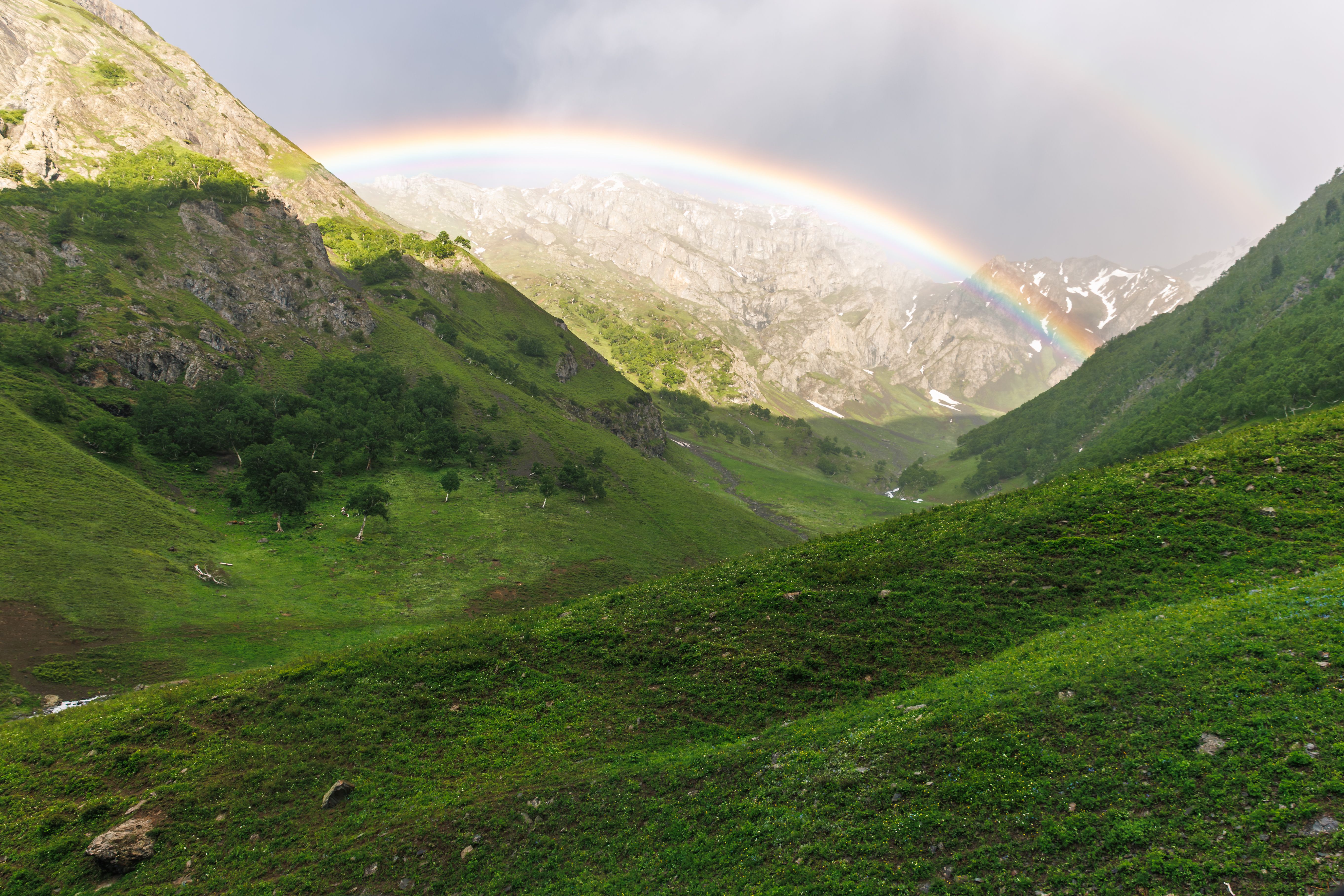 Double Rainbow Over Altai Mountains Landscape · Free Stock Photo
