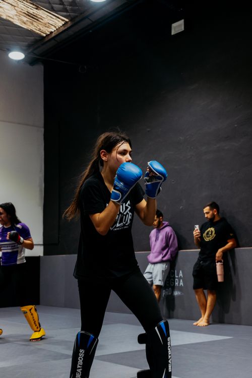 Free Young adults practicing martial arts at an indoor gym in Buenos Aires, Argentina. Stock Photo