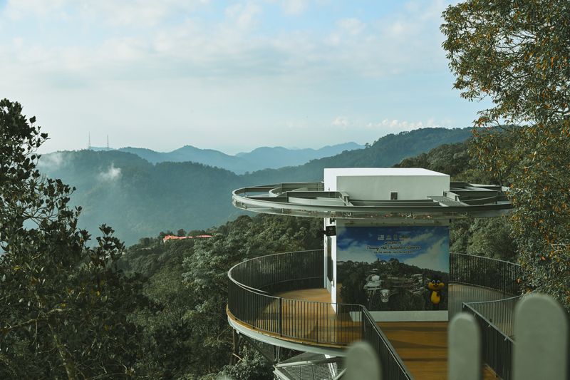 Scenic view of observation deck in Penang Hills