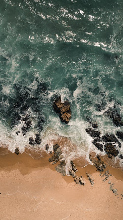 Δωρεάν στοκ φωτογραφιών με drone, rock, Surf