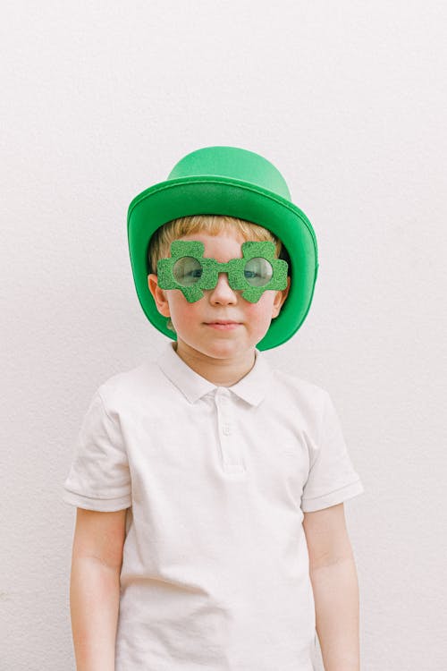 Free Boy in Saint Patricks Day Costume Stock Photo