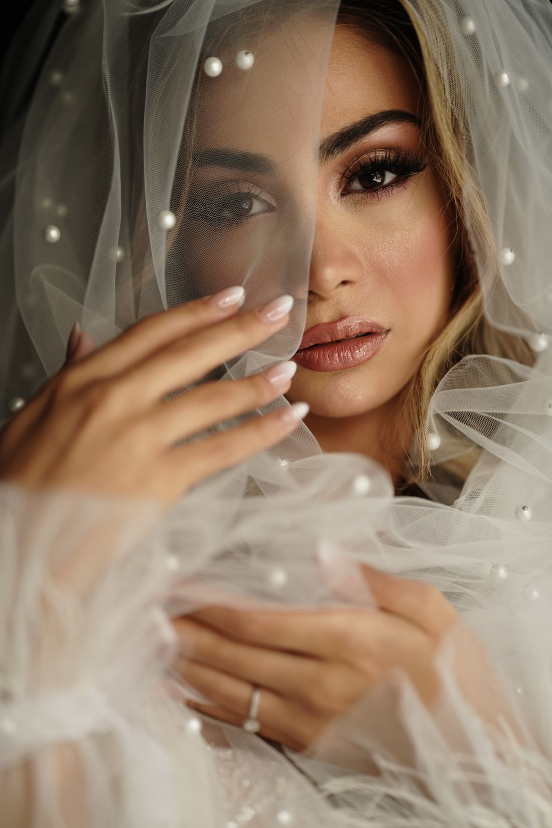 Romantic beauty portrait with delicate makeup