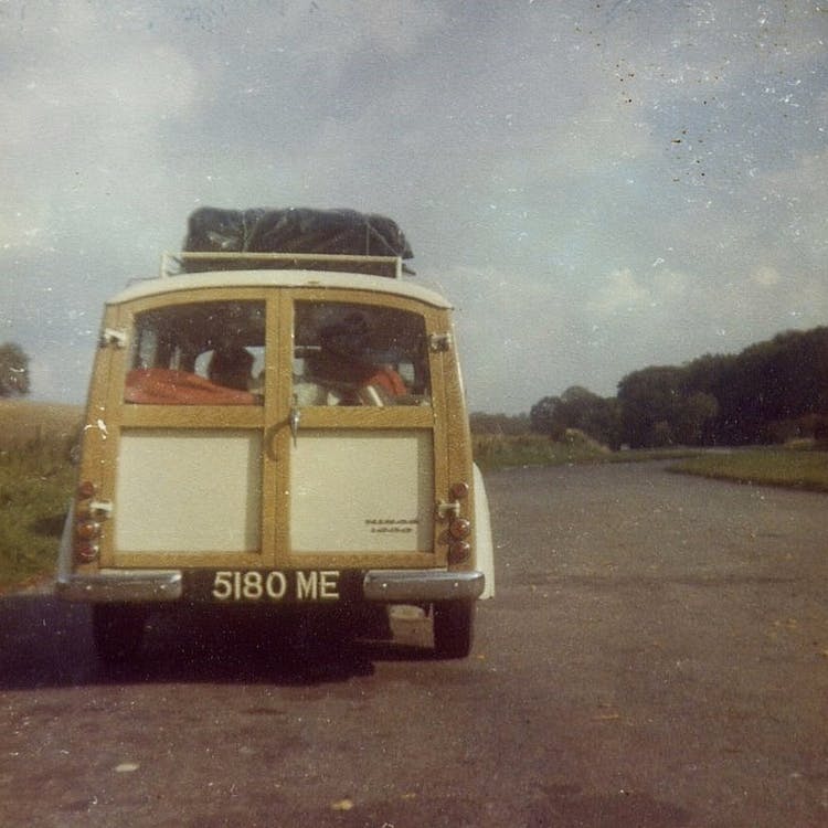 Classic Commercial Vehicle On Asphalt  Road