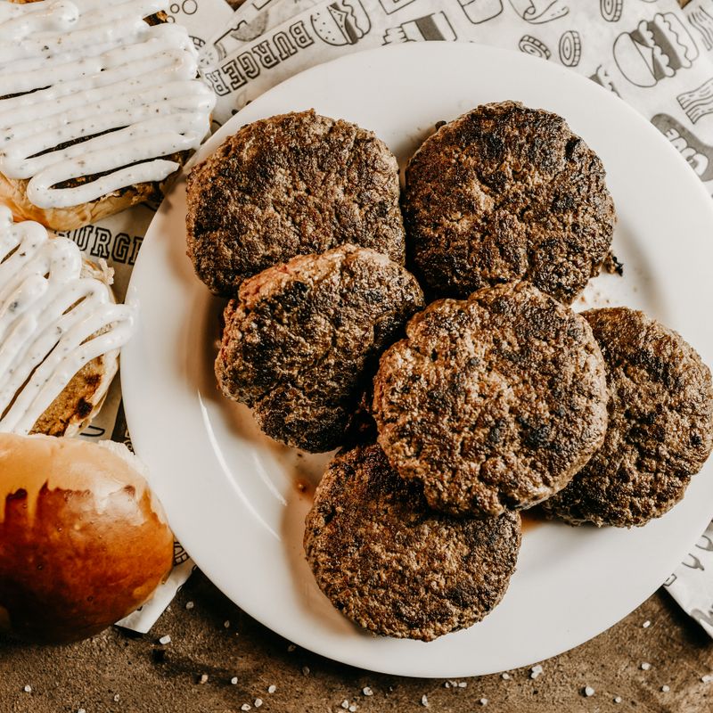 Maftoul and Roasted Vegetable Burgers with Tahini