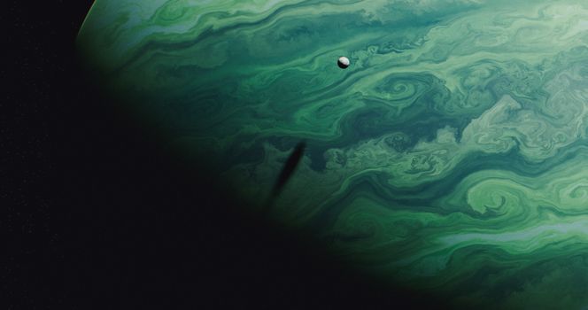 Strahlender Planet & Muster – Weltraum Hintergrundbild