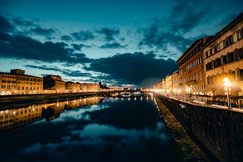 Body Of Water Between Buildings 