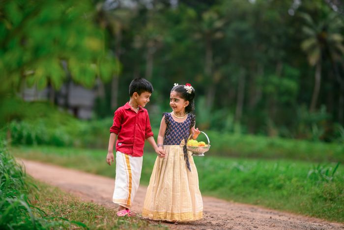 Kids in traditional outfits