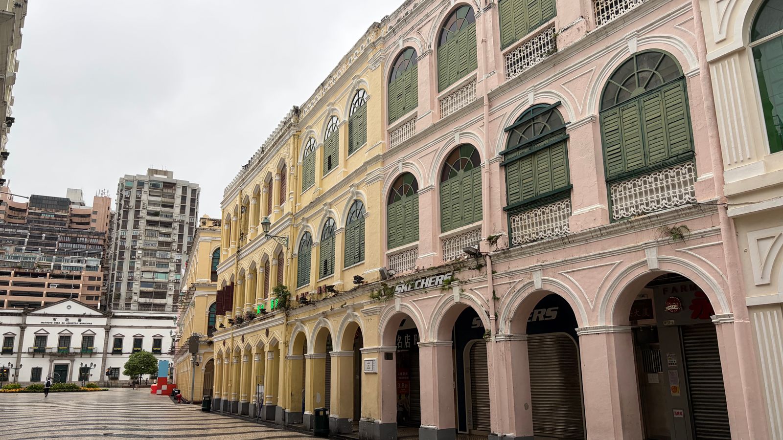 Colorful colonial architecture in macao, Guinea-Bissau