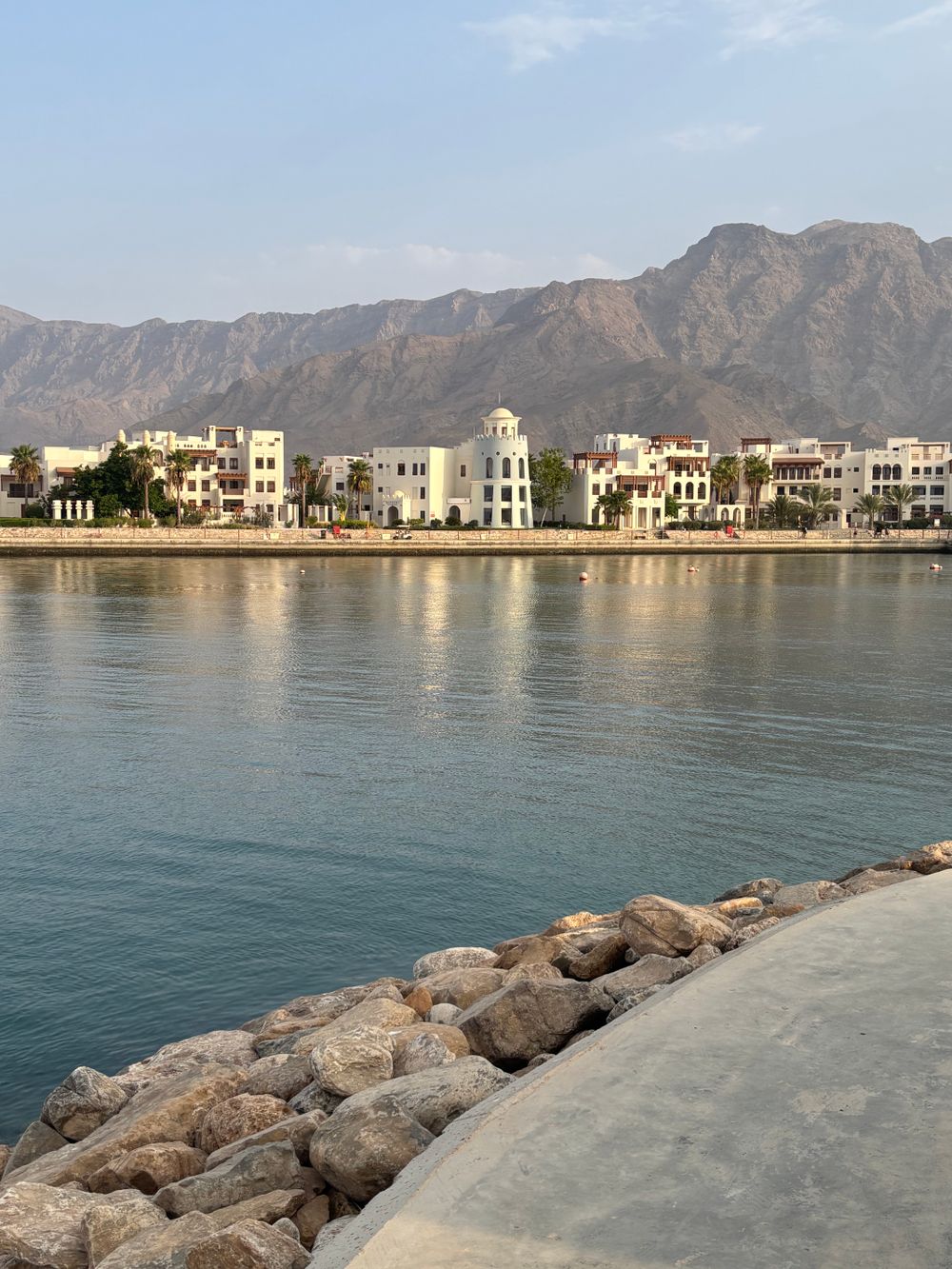 Muscat waterfront and mountains Oman