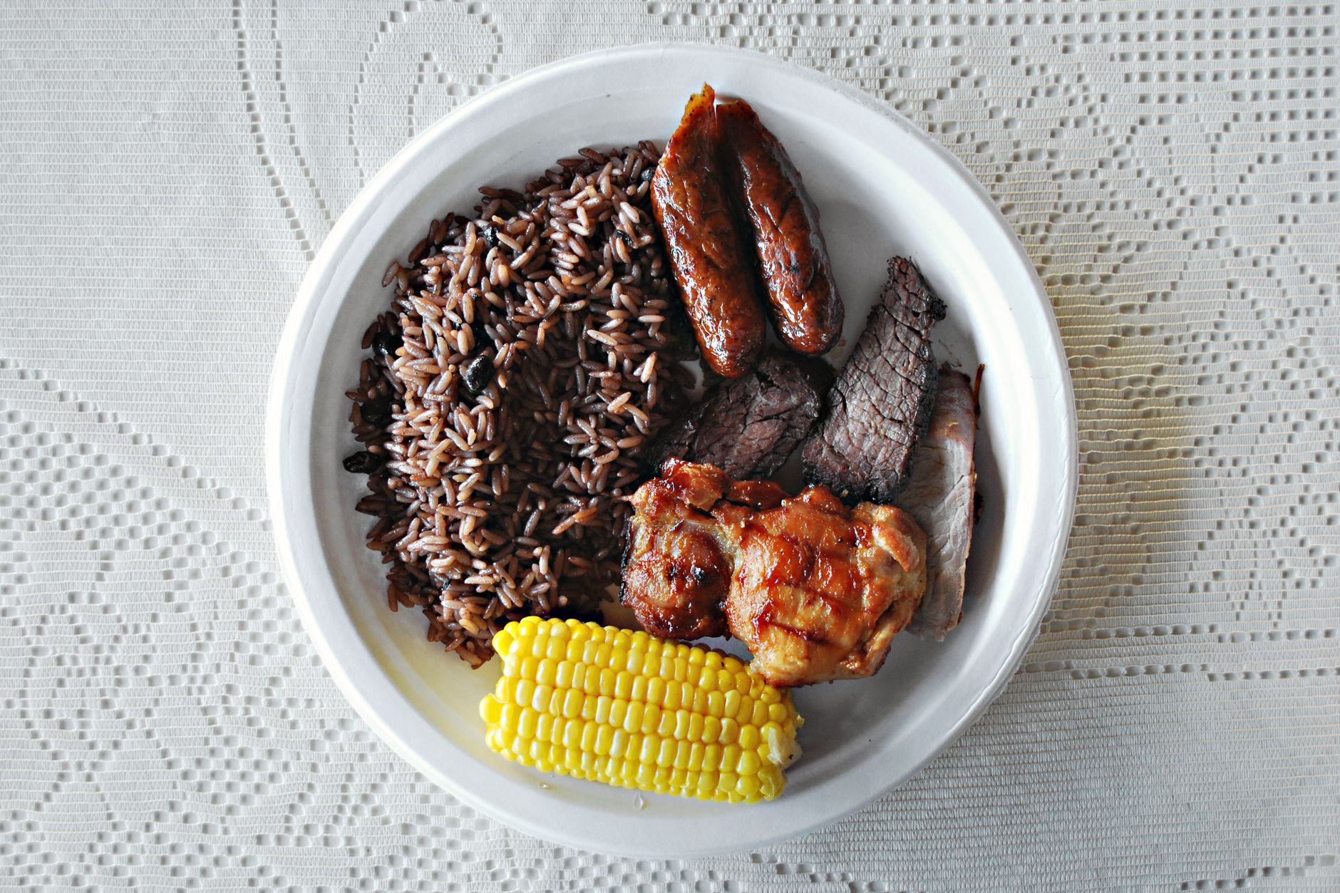 Smoky Nigerian Jollof Rice with Fried Plantains