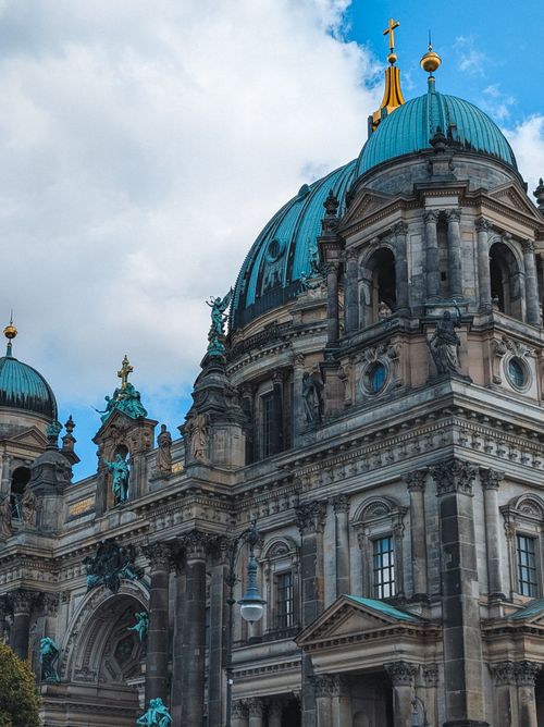 Free Explore the majestic architecture of the Berlin Cathedral with its iconic domes and intricate details. Stock Photo