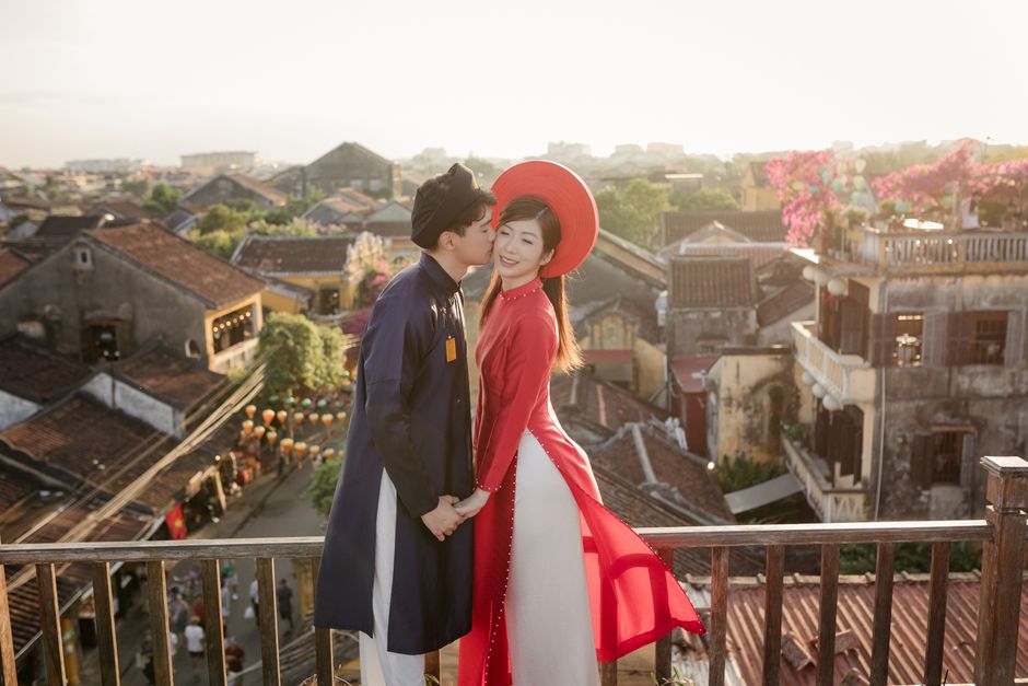 ao dai couple vietnam