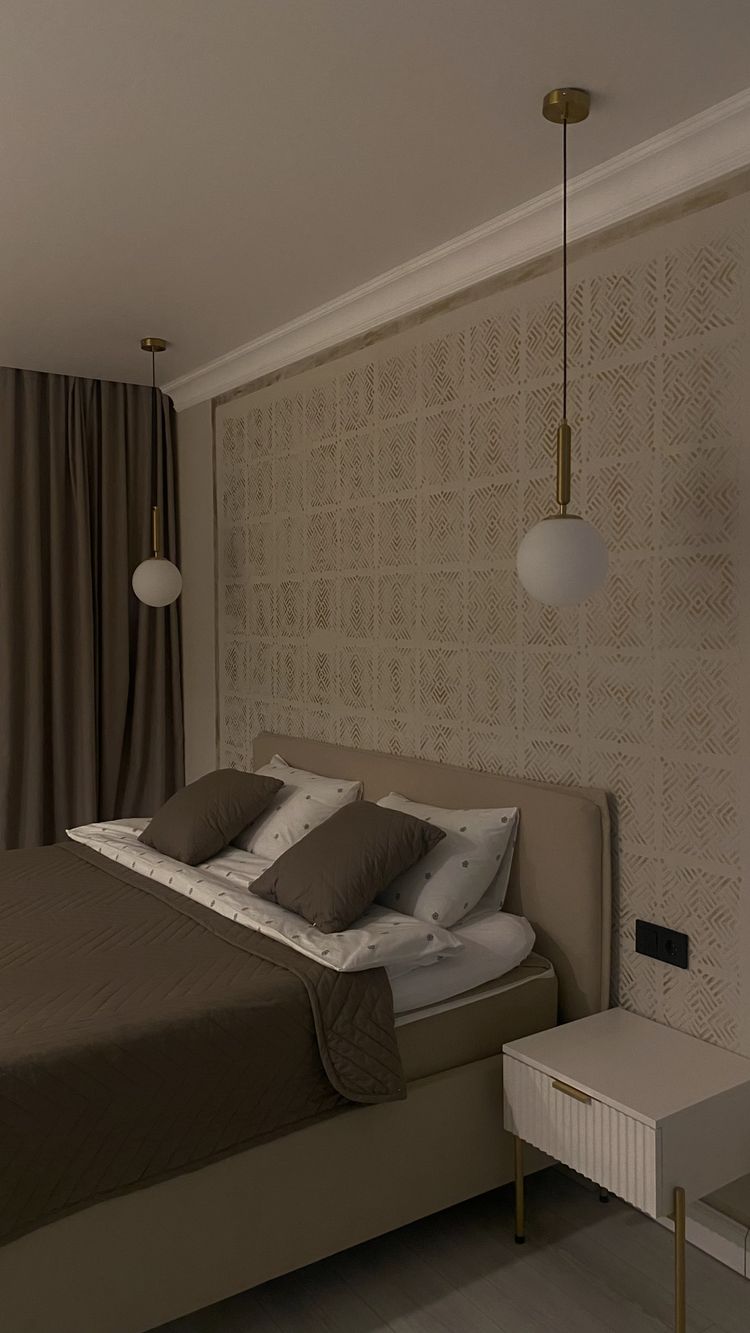 Soft neutral textured wall bedroom