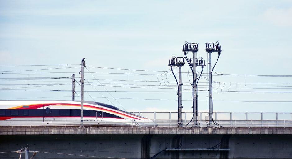 Modern Taiwan High Speed Rail train at Taipei Main Station