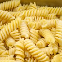 Uncooked fusilli pasta spirals — photo by umberto dez on Pexels