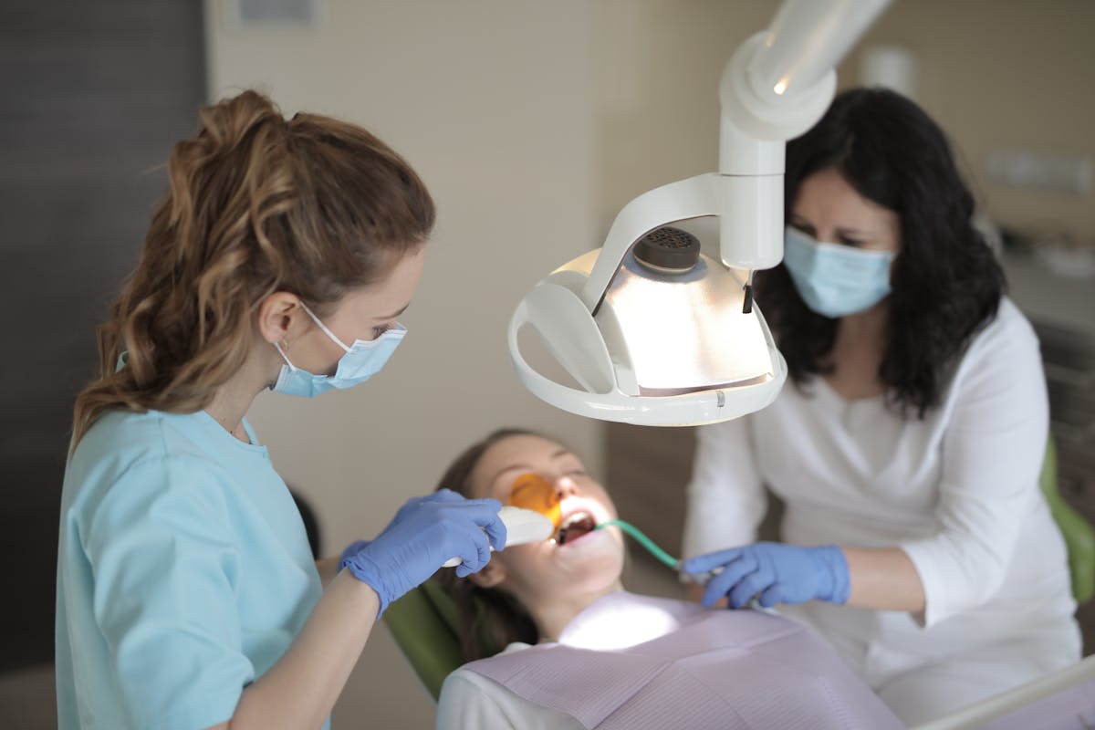Dental team providing care