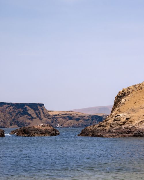Free Stunning cliffs and ocean view in Paracas National Reserve, Peru, capturing natural beauty. Stock Photo