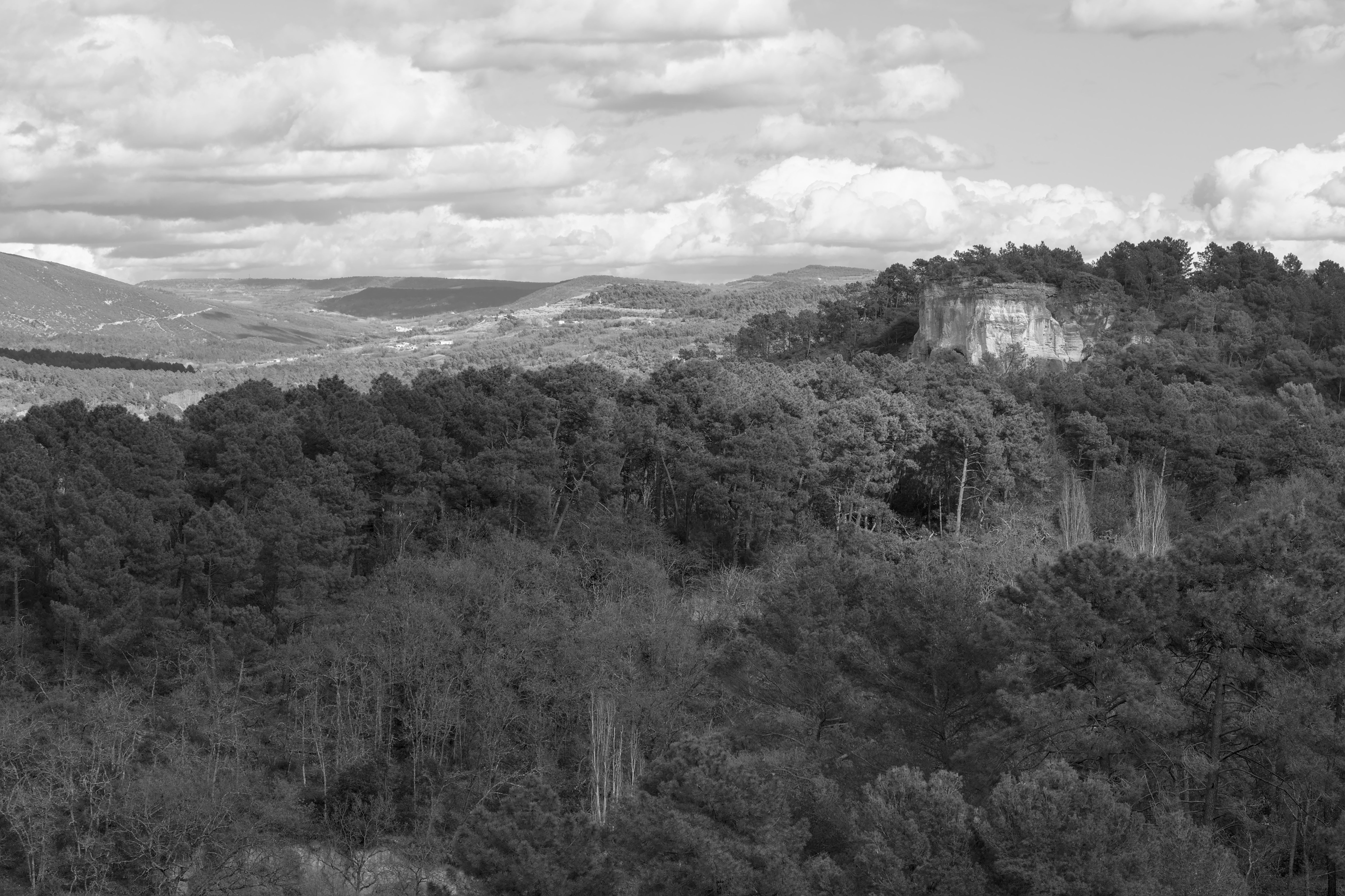 Pine-covered hills above the small municipal seat of Santa María in southeastern La Paz, Honduras