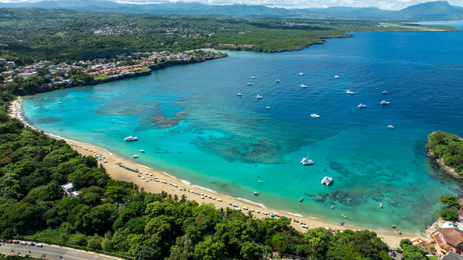 Aerial view of Sosúa Bay