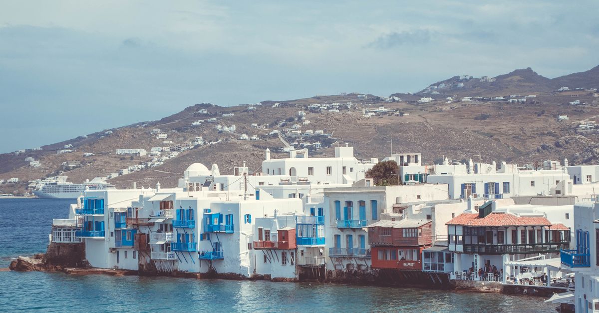 Mykonos windmills and Chora old town