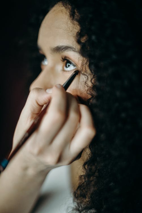 Free Woman Getting Her Make Up Done Stock Photo