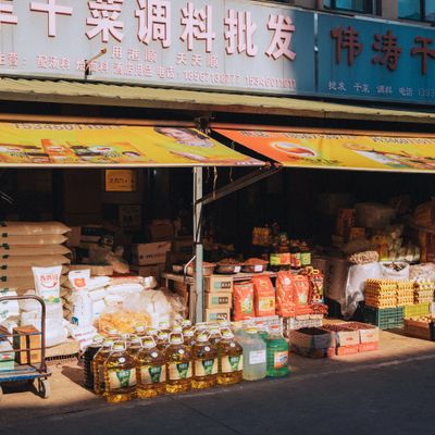 Customer shopping at the market