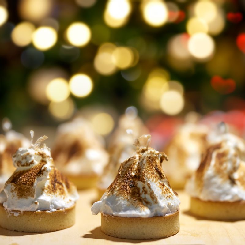 Festive Pomegranate Meringue Shells with Cardamom Cream