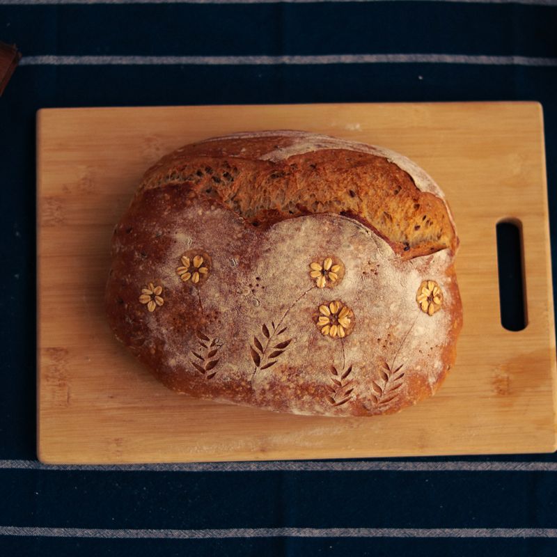 Sourdough Indian Cardamom and Semolina Halwa Loaf
