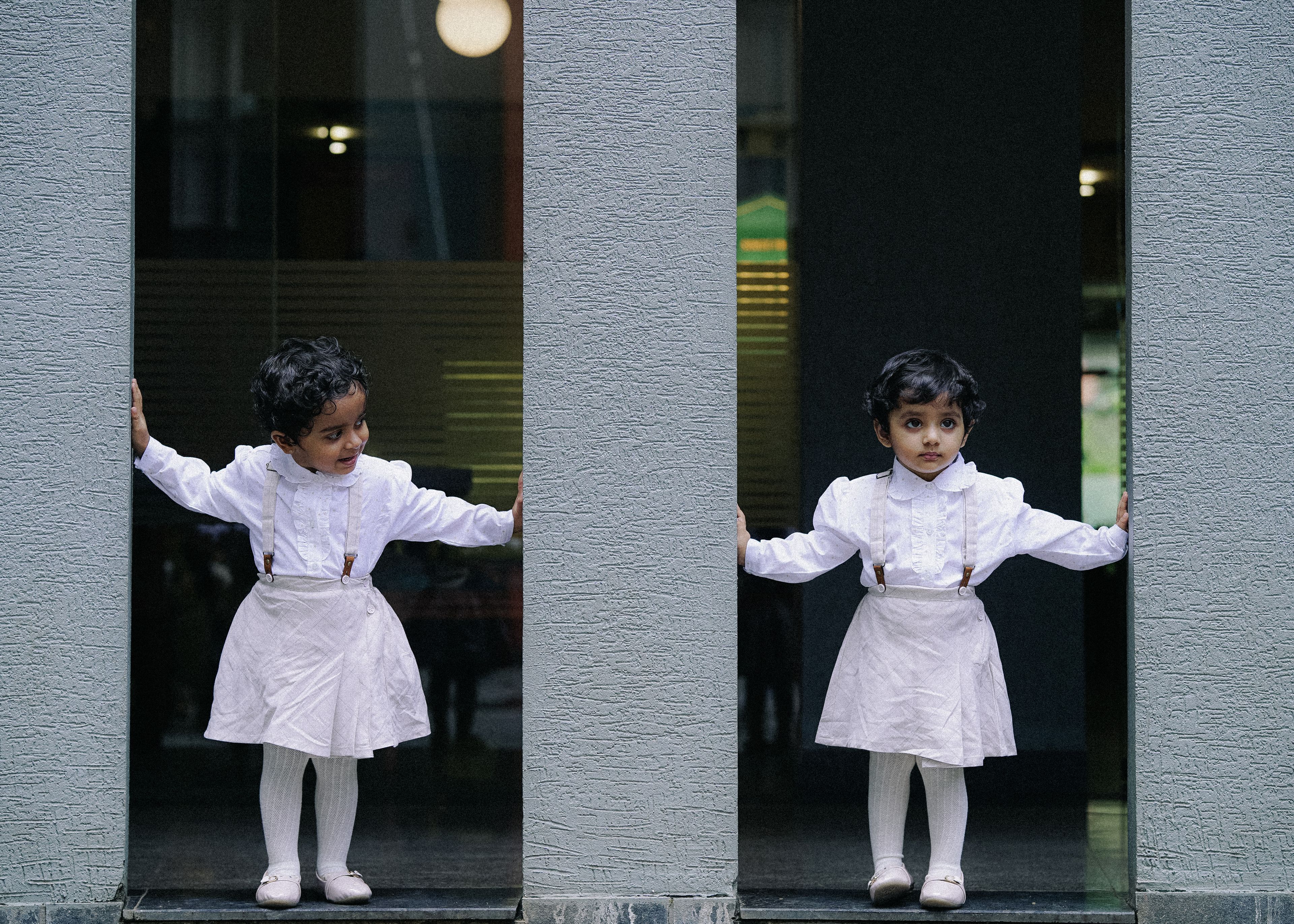 Girls Party Frock — White
