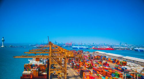 Free stock photo of container, container port, cranes Stock Photo