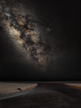 Strand & Himmel im Universum – Geheimnisvolle Kosmos-Aufnahme