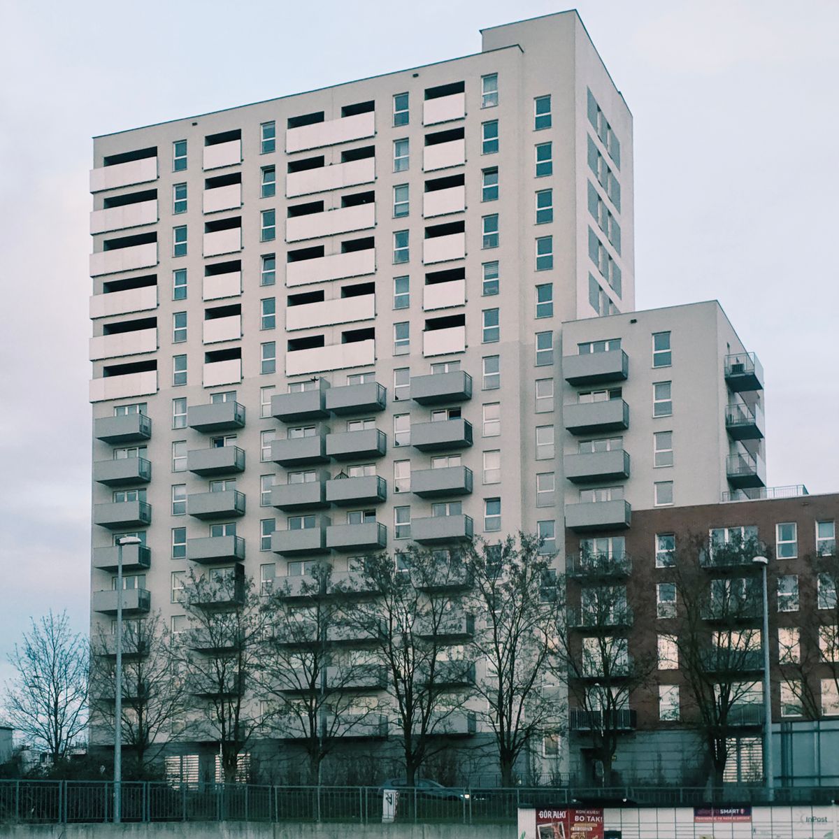 Temporary stock image of a contemporary residential building