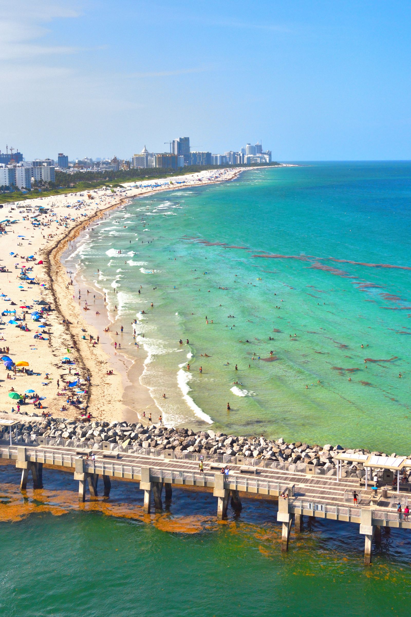 Aerial view of Miami Beach and South Pointe Pier