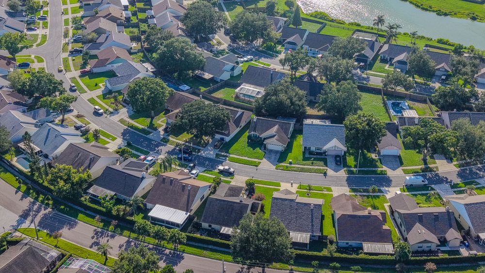 Homes along a residential street in Jacksonville